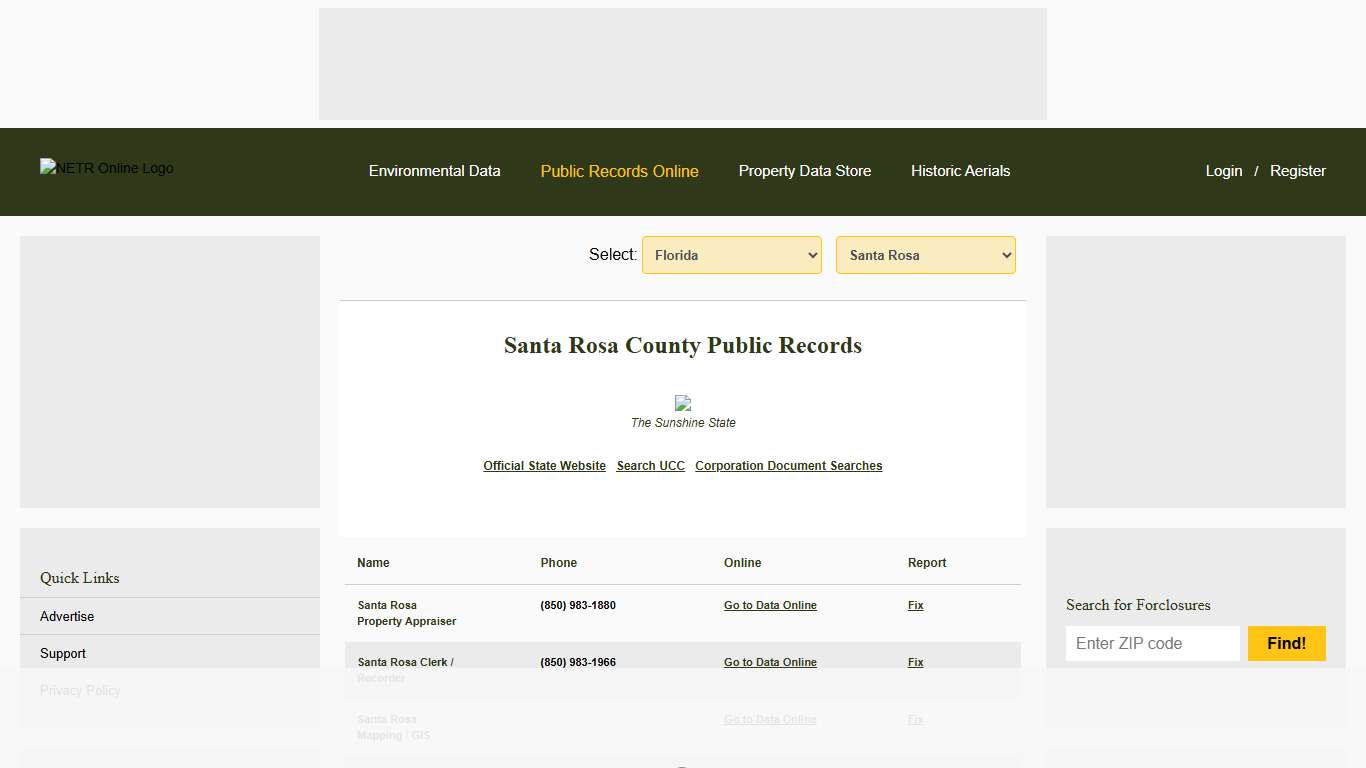 NETR Online • Santa Rosa • Santa Rosa Public Records, Search Santa Rosa Records, Santa Rosa Property Tax, Florida Property Search, Florida Assessor